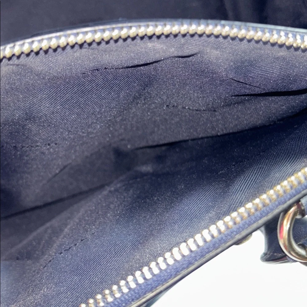 Coach Crosby Carryall with Floral Rivets in navy leather Coach NAVY BLUE LEATHER